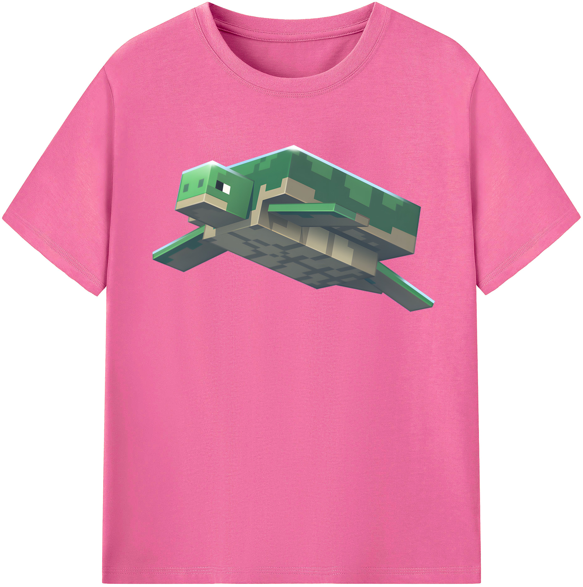 （画像用） マインクラフト ブロックの世界 Minecraft MC Block world レディースカジュアルプリントTシャツ（綿100％）